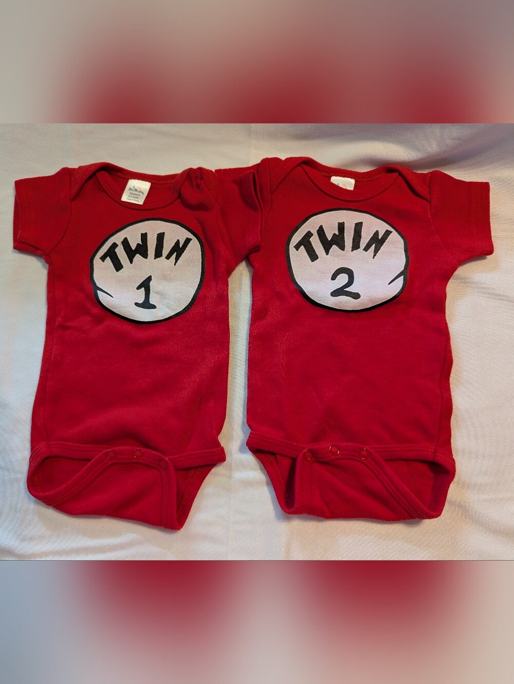 Twin 1 And Twin 2 Newborn Onesies